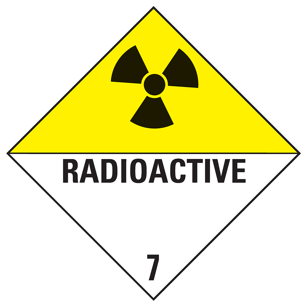 Afbeelding van 7.0 Radioactieve stoffen met tekst ("Radioactive")