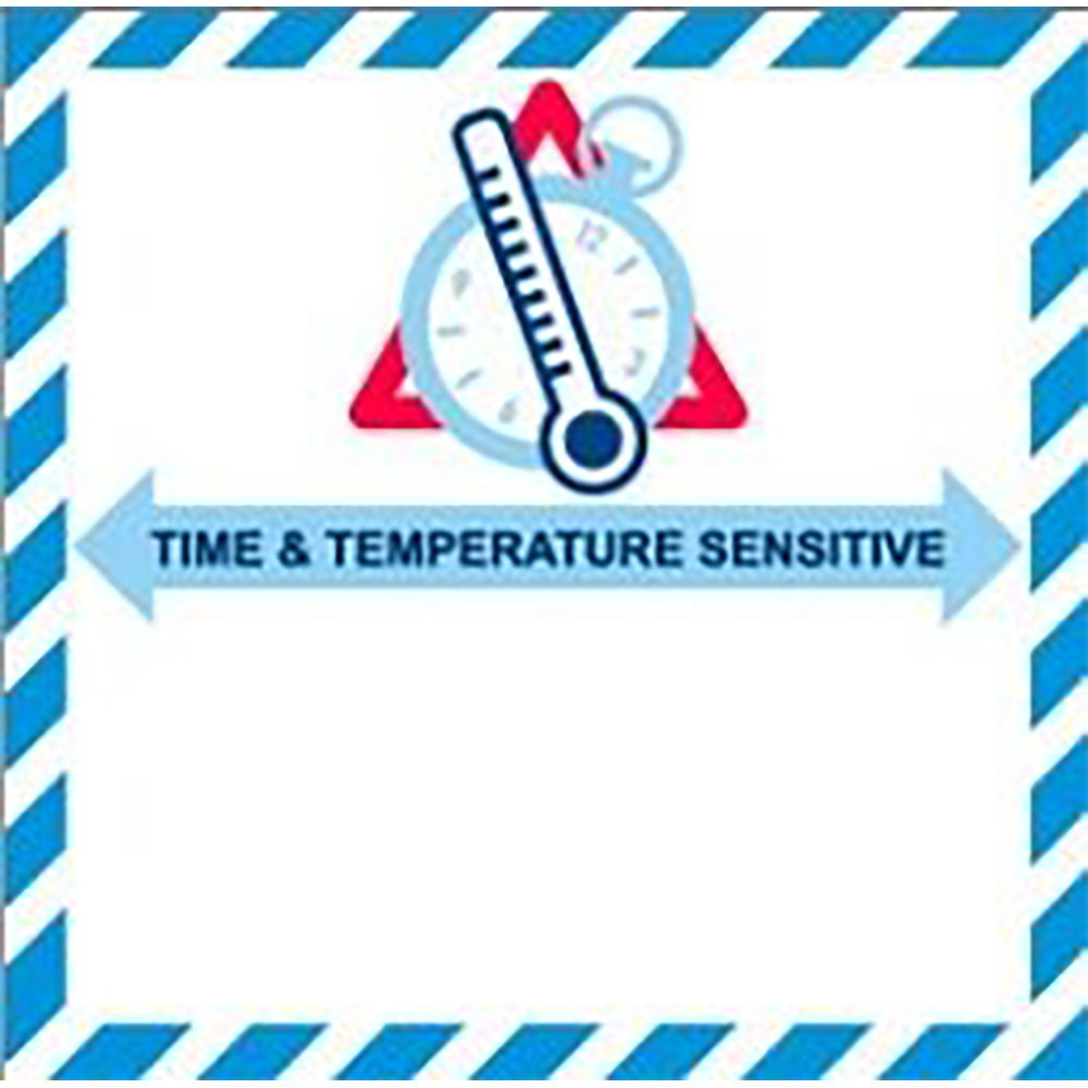 Toon details van Time temperature sensitive met opdruk