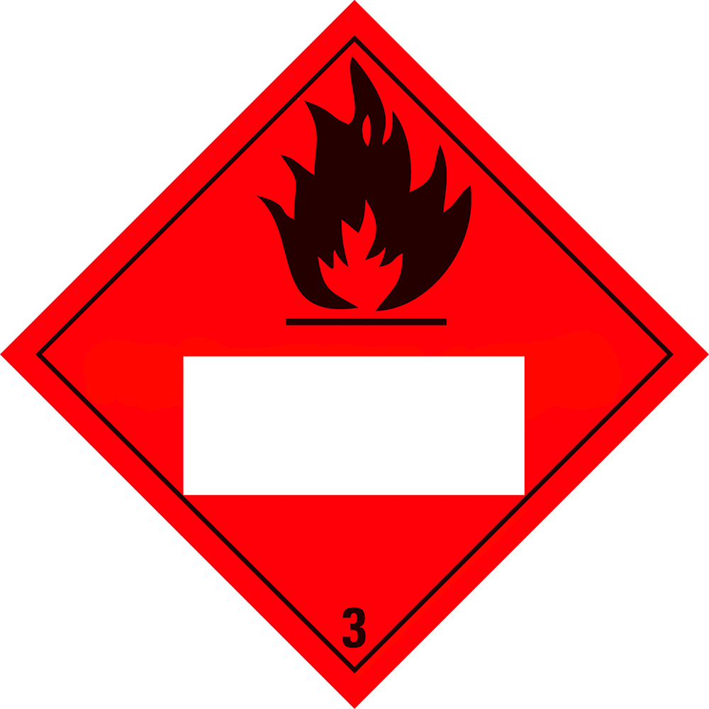 Afbeelding van 3.0 Brandbare vloeistoffen met UN-code ingedrukt