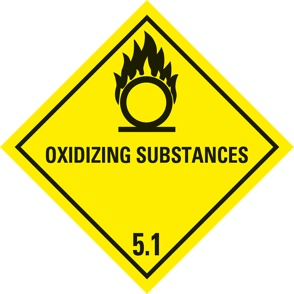 Toon details van 5.1 Oxiderende stoffen met tekst ("Oxidizing Substances")