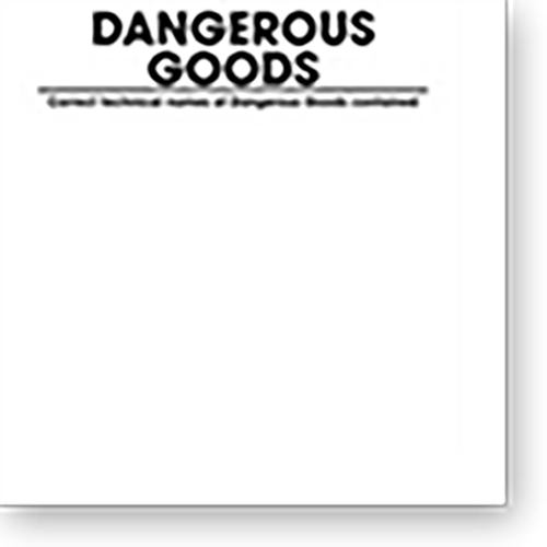 Afbeelding van Dangerous Goods Label