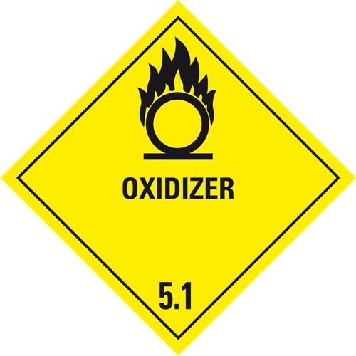 Afbeelding van 5.1 Oxiderende stoffen met tekst ("Oxidizer")