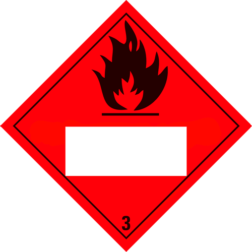 Afbeelding van 3.0 Brandbare vloeistoffen met UN-code ingedrukt