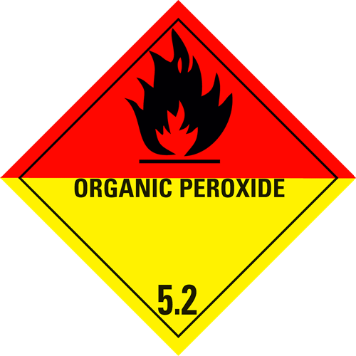Afbeelding van Aluminium Gevaarsbord IMO 5.2 Organic peroxide